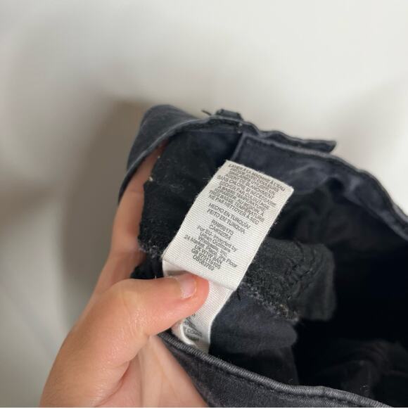 Free People Black Wash Busted Knee Skinny Ankle Jeans Size 26 - Picture 6 of 7